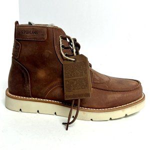 Superlamb Mens Dzo Work Boot Redwood Leather Size 11.5 M